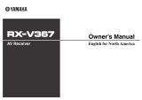 Yamaha RX-V367 Owner's manual