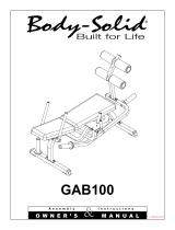 Body-Solid GAB100 User manual