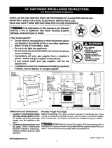 Frigidaire TGF336ASC Installation guide