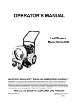 MTD 650 Series Owner's manual