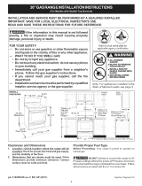 Tappan WGF350ESE Installation guide