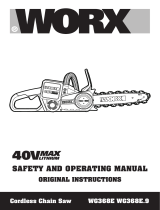 Worx WG368E 30cm MaxLithium Cordless Chainsaw User manual