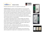 OSD Audio SLS-100 Owner's manual