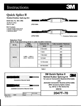 3M QS-II Molded Rubber Splices 5451A-CI-1/0-840, CN and JCN Cable, 25/28 kV, 1/0 AWG, 0.905-1.055 in, 1/case Operating instructions