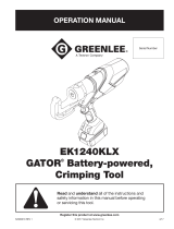 Greenlee EK1240KT and EK1240KX GATOR® Battery-powered, Crimping Tools User manual