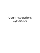 Cyrus CD 7 Owner's manual