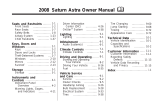 Saturn 2008 Astra Owner's manual