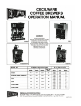 Cecilware OCS12 Operating instructions