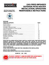 Nexgrill PTH105-3G-OBK Owner's manual