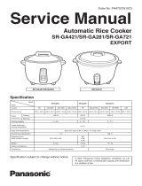 Panasonic SRGA721 - RICE COOKER - MULTI LANGUAGE User manual
