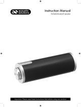 Acoustic Solutions Bluetooth Portable Speaker User manual