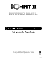 Crown Interface II Owner's manual