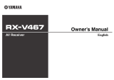 Yamaha RX-V467 Owner's manual