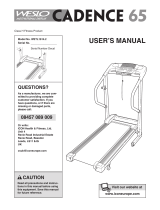 Weslo Cadence 65 User manual