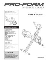 Pro-Form X-Bike Duo User manual