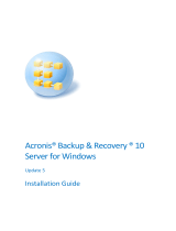 ACRONIS BACKUP AND RECOVERY 10 SERVER FOR LINUX - INSTALLATION UPDATE 3 Installation guide