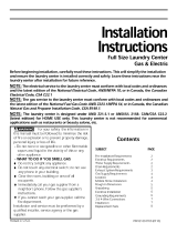 Frigidaire GLGT1142CS0 Installation guide