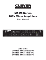 Clever Acoustics MA 240Z6 100V 240W Mixer Amplifier User manual