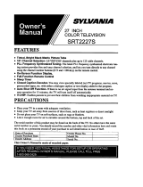 Sylvania SRT2227S Owner's manual