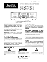 Pioneer CT-W704RS Owner's manual