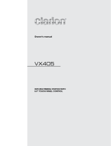 Clarion VX405 User manual