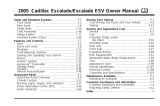 Cadillac 2005 Escalade ESV Owner's manual