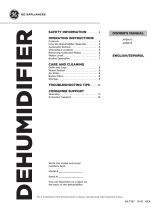 GE Dehumidifiers APEH70, APER70 Owner's manual