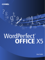 Corel WordPerfect Office X5 Operating instructions