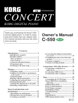 Korg C-550 Owner's manual