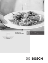 Bosch Cooker hood Operating instructions