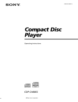 Sony CDP-CA80ES User manual