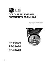 LG PF-43A20 Owner's manual