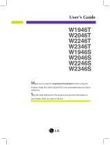 LG LG W2346T-BF User manual