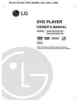 LG DVX162 Owner's manual