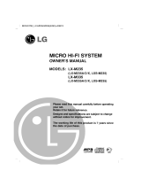 LG LX-M335X User manual