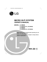 LG LX-M340X User manual