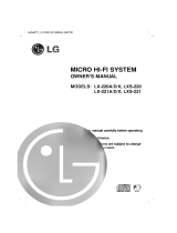 LG LX-220X Owner's manual