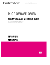 Goldstar MAL783B Owner's manual