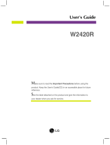 LG W2420R Owner's manual
