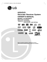 LG LH-RH760TF Owner's manual