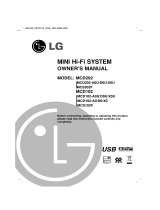 LG MCD102-D0U Owner's manual