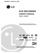 LG DR289H Owner's manual