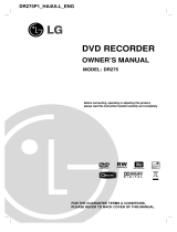 LG DR275 Owner's manual