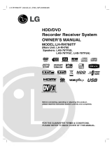 LG LH-RH760TF Owner's manual
