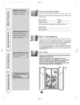 LG LS-F1260HL Owner's manual