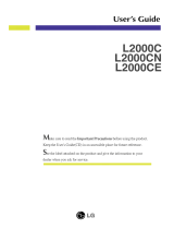 LG L2000CE-BF Owner's manual