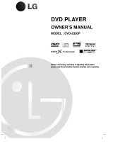 LG DVD-2330P Owner's manual