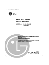 LG LX-M140D User manual