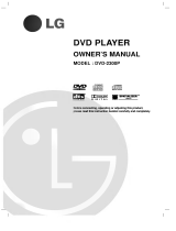 LG DVD-2300P Owner's manual