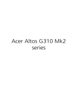 Acer Altos G310 MK2 Series User manual